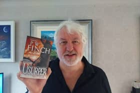 Paul Finch with his first historical action-adventure novel Usurper