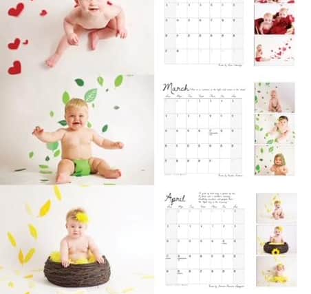 Photobaby calendar example.