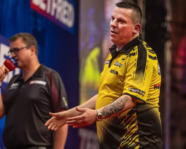 Dave Chisnall was beaten by Gary Anderson in their Betfred World Matchplay meeting at the Winter Gardens, Blackpool Picture: Taylor Lanning/PDC