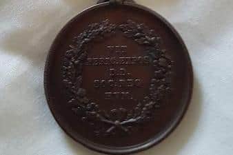 The medal awarded to John (Jack) George Auslebrook Kitchen for the rescue attempt.