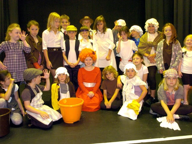 Stagecoach Theatre and Arts School rehearse for Annie at the Grand Theatre, Lancaster.