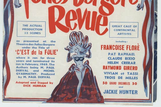 A programme for the Folies Bergere revue at the Winter Gardens in 1953. Programme courtesy of Morecambe Winter Gardens.