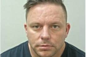 Paul Donlin, 40, of Teasel Walk, Morecambe, has been jailed for five years for serious assault and affray in Blackburn. Picture from Lancashire Police.