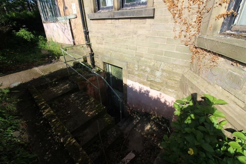 Stairs leading down to the cellar at the property on Burlington Avenue in Morecambe. Picture courtesy of Auction House, Fulwood.