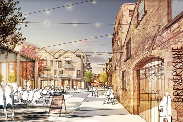 An artist's impression of the plans for Brewery Lane, Lancaster.