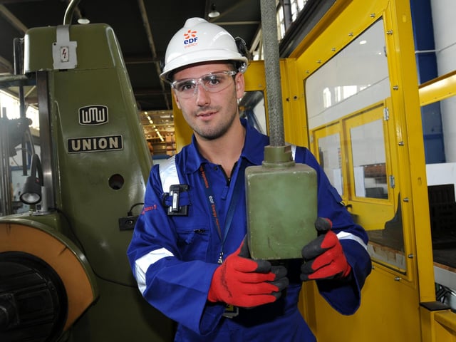 Apprentice in components and instrumentation, Jake Hope, in 2013.