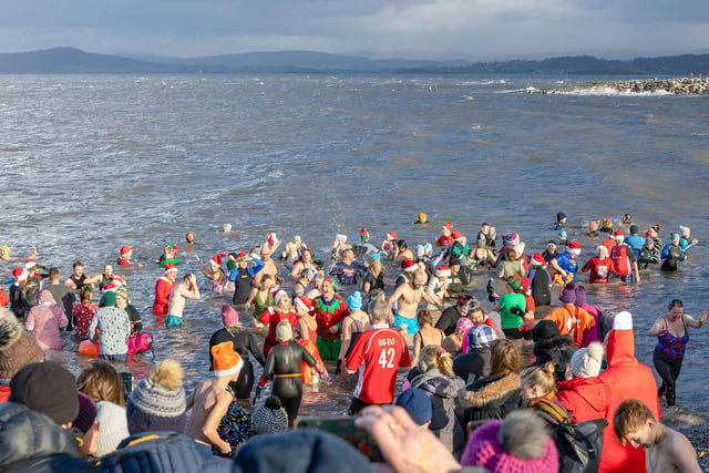 Plenty of people joined in the Boxing Day Dip. Picture by Jamie Buttershaw.