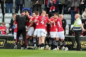 Morecambe's win against Lincoln City had given them hope they could beat the drop Picture: Michael Williamson
