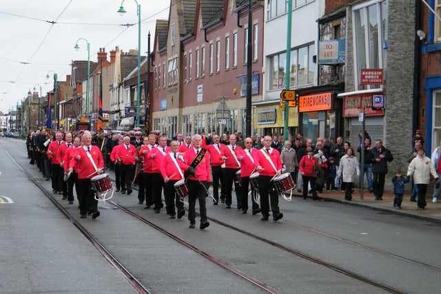 They will not forget... Fleetwood Old Boys Band re-formed specially for the Remembrance Day parade in 2009