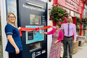 24/7 prescription collection at Carnforth Pharmacy officially opened by Counsellor Phillippa Williamson, leader of Lancashire County Council. Picture by Benjamin Fell.