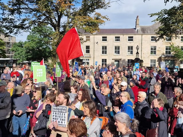 Just some of the crowds in Dalton Square.