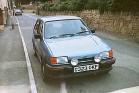 Carl Robert's first car was this Paris Blue Ford Fiesta XR2 which is currently owned by someone in Morecambe.