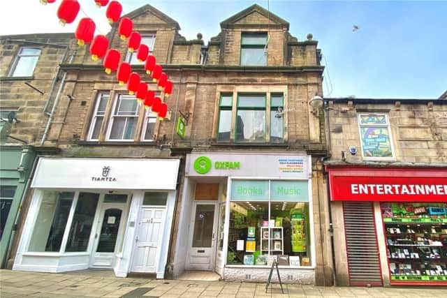 The Oxfam shop on Penny Street in Lancaster. The building is up for sale. Picture courtesy of Entwistle Green.