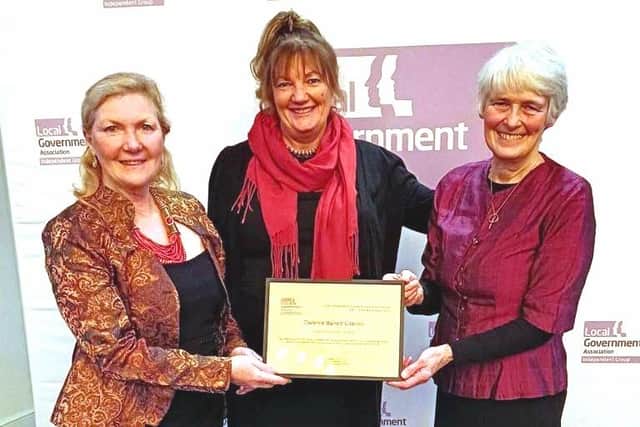 Coun Caroline Jackson (right) with Coun Sally Maddocks (centre) and leader of the Independent Group of the LGA, Coun Marianne Overton.
