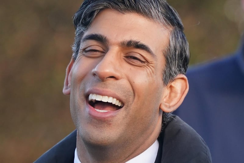 Prime Minister Rishi Sunak has plenty to smile about during his visit to Morecambe.