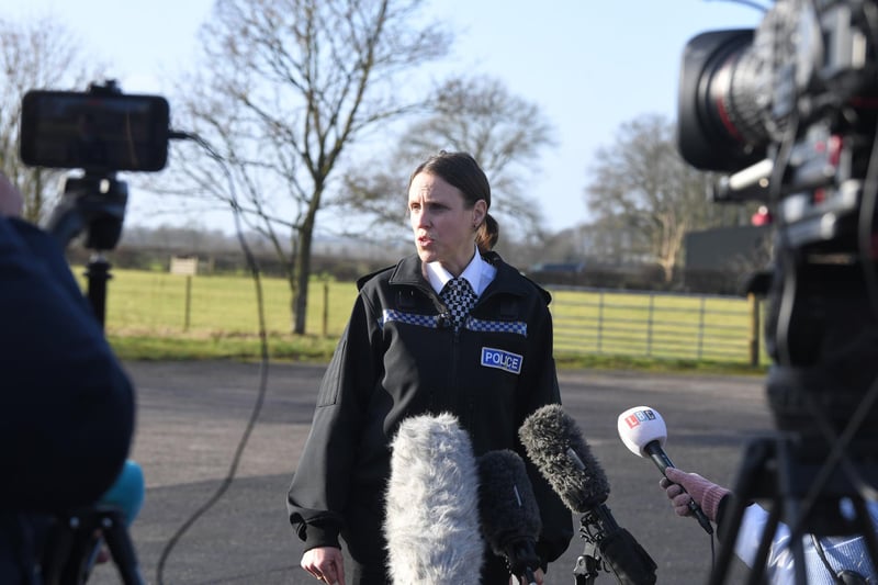 Lancashire Police Supt. Sally Riley gives a press conference