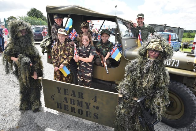 Year 4 Army Heroes in the Cockerham Field Day and Rose Queen Festival parade