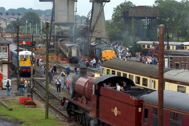 Alive again, the former Steamtown site during West Coast Railways' popular open weekend in 2009. Crowd puller, the Hogwarts Express loco is pictured in the foreground.