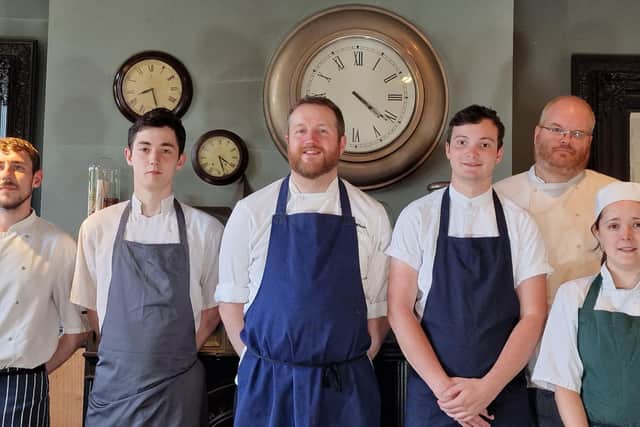 The Toll house kitchen team with Nathan, far left. Gary, Head Chef Pete, Sam, Will and Cat. Picture by Josh Brandwood.