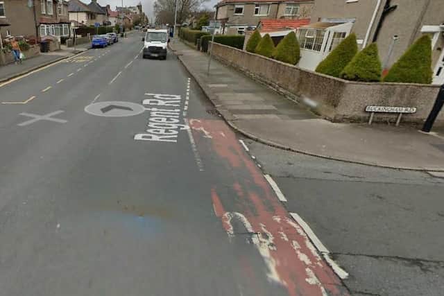 The crash happened on Westgate with the junction of Buckingham Road, Morecambe. Picture from Google Street View.