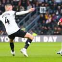 Defeat at Derby County last weekend saw Morecambe drop back into League One's bottom four Picture: Jack Taylor