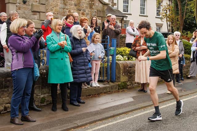 The moment of truth as Michael sets off on his marathon run! Photo by Mike Coleran