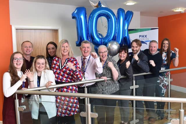 The PHX team celebrates 10,000 qualifications.