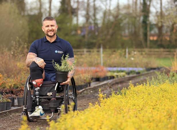 Stuart Robinson chooses plants for the RAF Benevolent Fund garden.