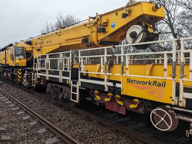 A crane is on the way to the site of the @northernassist  train that derailed last Friday (March 22).