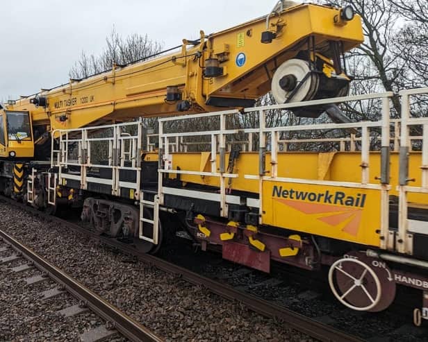 A crane is on the way to the site of the @northernassist  train that derailed last Friday (March 22).