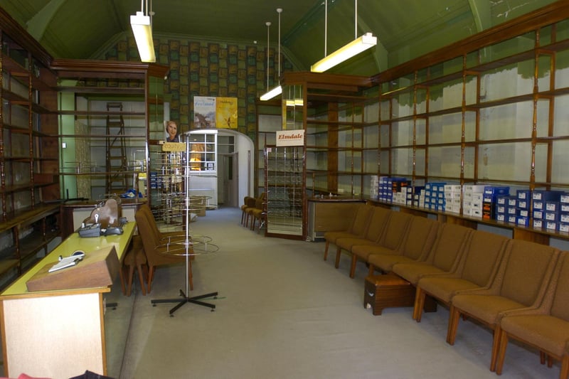 The interior of Andertons shoe shop on Regent Road in Morecambe which closed down in 2009.