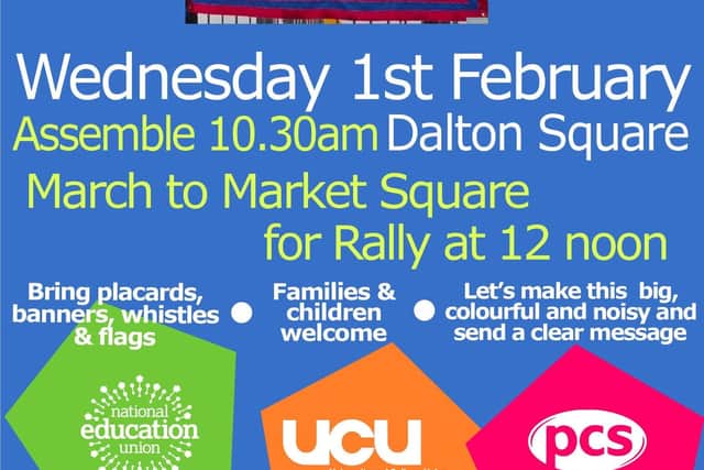 The rally takes place in Lancaster on Wednesday.