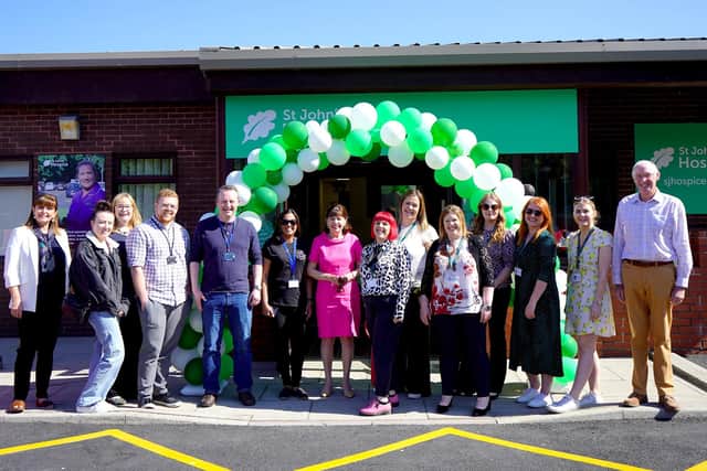 The team at the new St John's Hospice shop in Caton Road.