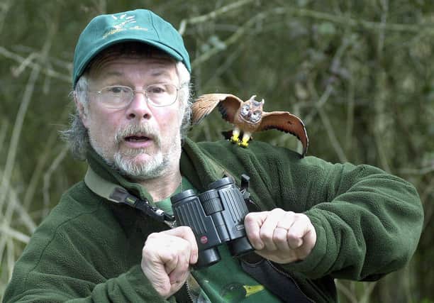 Goodies star Bill Oddie at Leighton Moss to open the Visitor Centre.