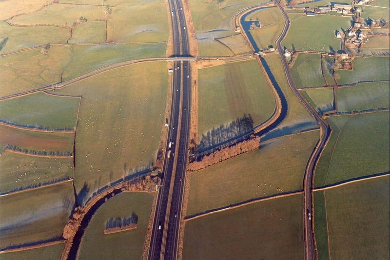 An aerial view of the Lancaster Canal Northern Reaches.