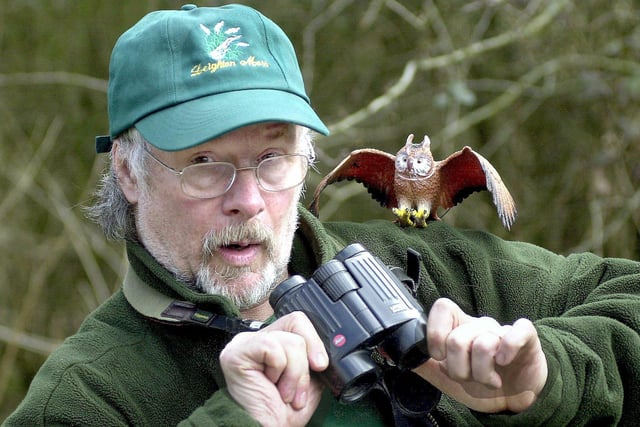 Goodies star and Twitcher Bill Oddie got a close encounter when he opened the Visitor Centre at Leighton Moss Nature Reserve.