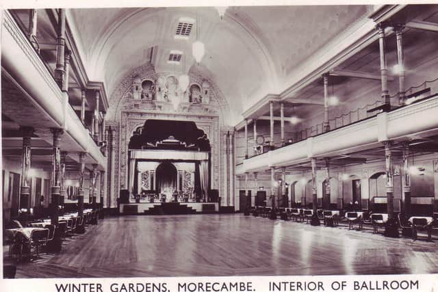 WINTER GARDENS: A postcard showing inside the Winter Gardens Ballroom.
