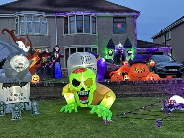 There is a fantastic Halloween display at a house on Morecambe Road.