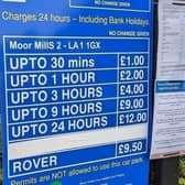 Lancaster City Council parking charges increased this month.