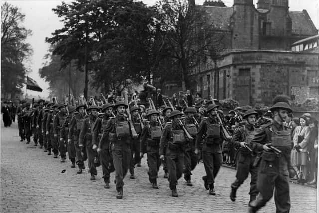 After three years, now they are fully trained. Wings for Victory week parade, 1943. (Courtesy of Lancashire County Council's Red Rose Collections)