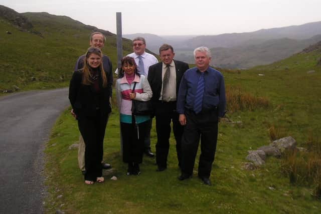 Deputy mayor and chief financial officer for Slavutych with Larisa Nikitenko, translator and Vince Hart (back centre) on a Business Park Study tour to Sellafield Business Park in Cumbria.
