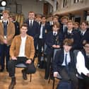 Actor Joel Phillimore returns to his old school, Lancaster Royal Grammar School, to chat to students.