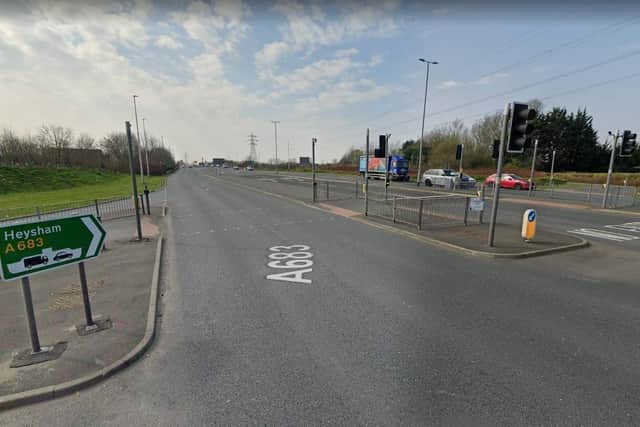 The Bay Gateway was closed from its junction with Morecambe Road to its junction with Mellishaw Lane. Photo: Google Street View