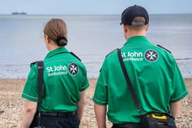 St John volunteers supporting at the beach.