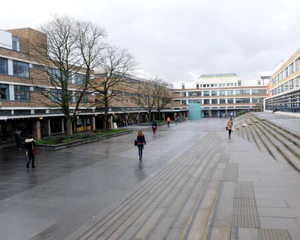 Alexandra Square at Lancaster University.