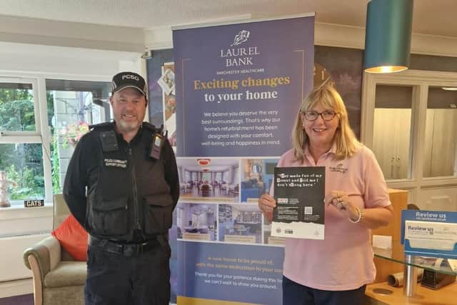 Officers visited Laurel Bank care home as part of their awareness week.