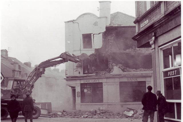 The demolition of the Royalty Theatre to make way for the Arndale Centre in Morecambe in 1969.