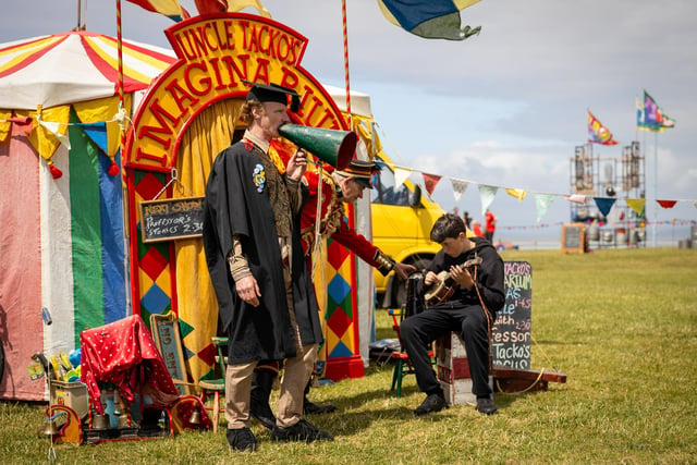 Uncle Tacko's Imaginarium was at the Catch the Wind kite festival in Morecambe at the weekend. Picture by Jamie Buttershaw.