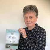 Jane Whiteford with her debut novel