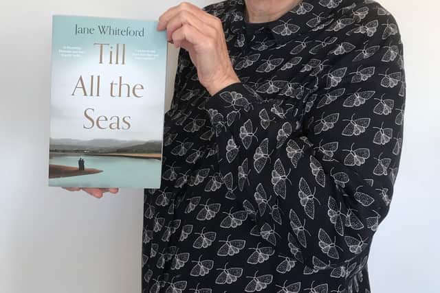 Jane Whiteford with her debut novel